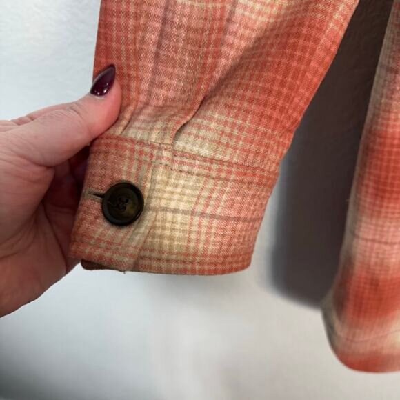 Pendleton Womens 100% Virgin Wool Plaid Overshirt Tunic Shacket Size Small - Picture 8 of 14